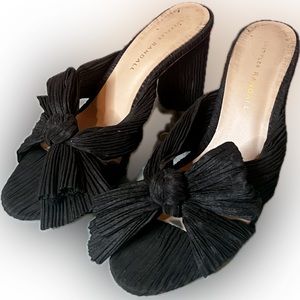 Loeffler Randall Black Penny Knot Mules - Size 7.5